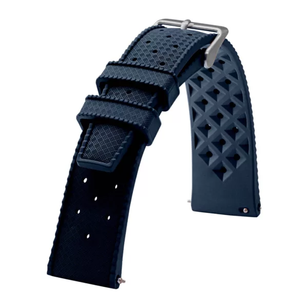 Rochet Tropic navy blue rubber watch strap, 22 mm – 8402206