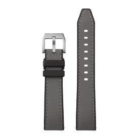   Rochet Sahara grey leather-rubber hybrid watch strap, 20 mm – 8532000