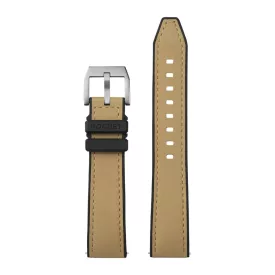   Rochet Sahara sand leather-rubber hybrid watch strap, 20 mm – 8532027