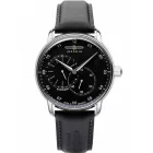 Zeppelin New Captain's Line men's watch 8662-2, black dial, black leather strap
