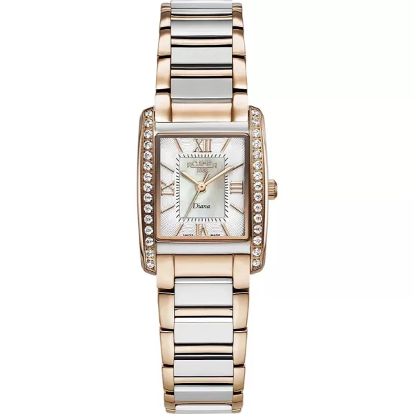Roamer Diana women's watch 869847 49 20 20, silver dial, rose gold stainless steel strap