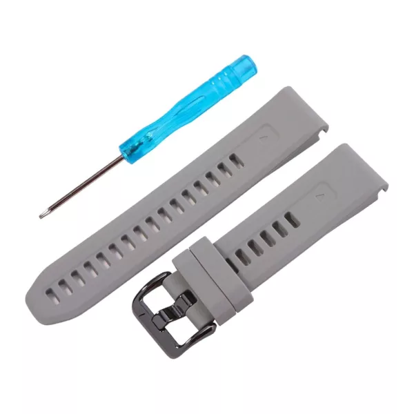 Grey silicone strap with Garmin QuickFit fitting, 20 mm – 9356-0