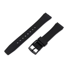 Black plastic watch strap, 18 mm – 9425-1