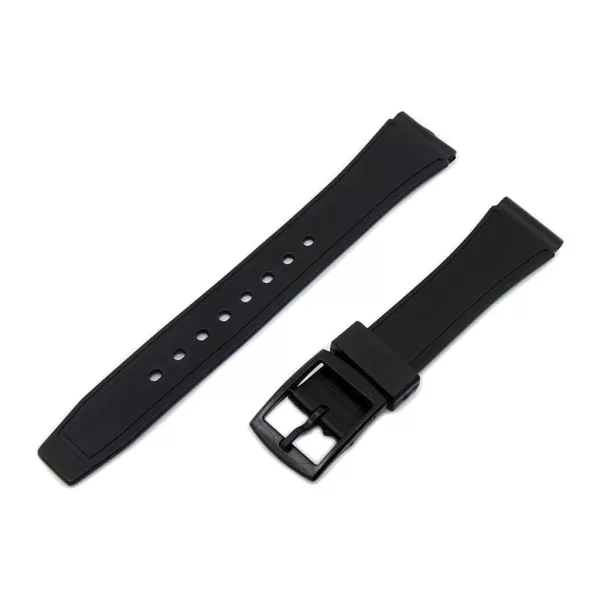 Black plastic watch strap, 18 mm – 9425-1