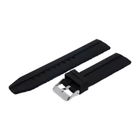 Black plastic watch strap, 22 mm – 9437-9