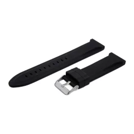 Black plastic watch strap, 22 mm – 9438-9