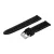 Black plastic watch strap with white stitching, 20 mm – 9440-0
