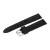 Black plastic watch strap with red stitching, 20 mm – 9441-0