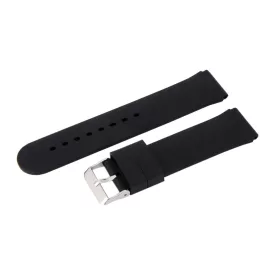 Black plastic watch strap, 22 mm – 9444-9