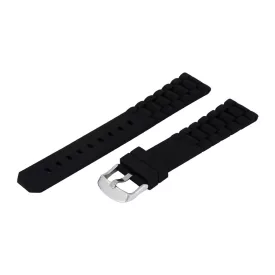 Black plastic watch strap, 20 mm – 9453-0