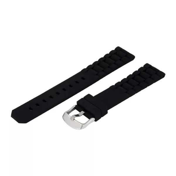 Black plastic watch strap, 20 mm – 9453-0