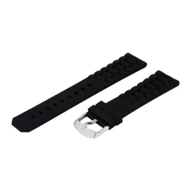 Black plastic watch strap, 22 mm – 9453-9