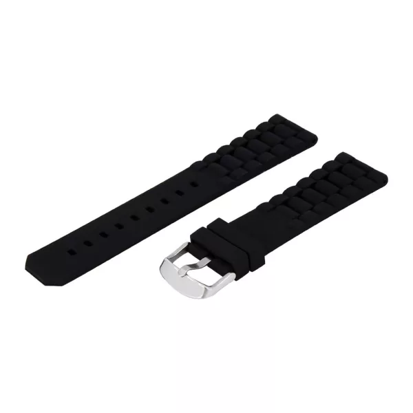 Black plastic watch strap, 22 mm – 9453-9