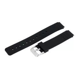 Black plastic watch strap, 16 mm – 9455-6