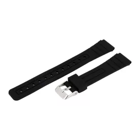 Black plastic watch strap, 18 mm – 9456-8