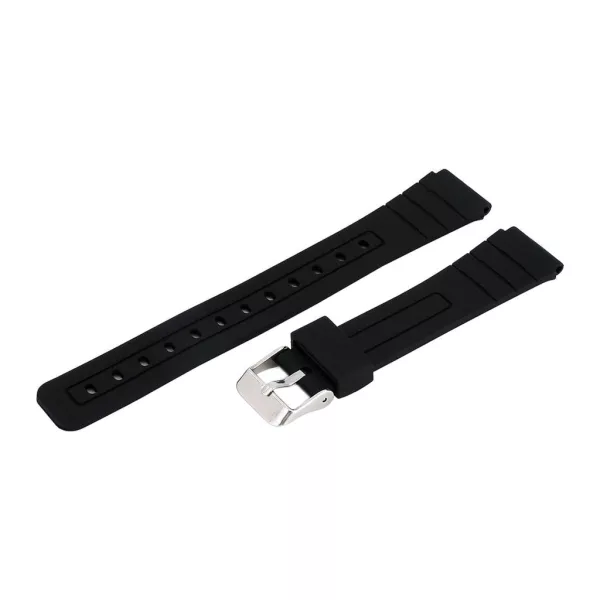 Black plastic watch strap, 18 mm – 9456-8