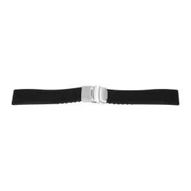 Black plastic watch strap, 20 mm – 9466-0