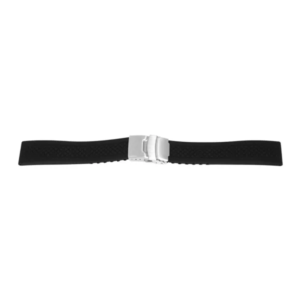 Black plastic watch strap, 20 mm – 9466-0
