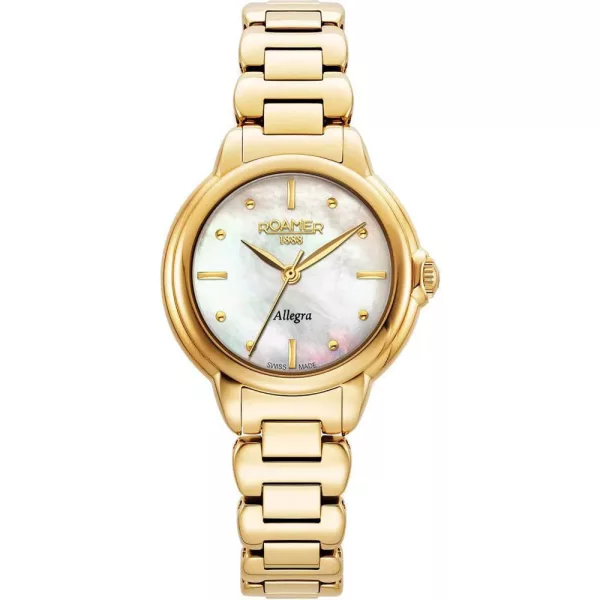 Roamer Allegra women's watch 977847 48 20 20, gold stainless steel strap