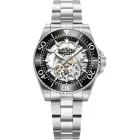 Roamer Premier Skeleton Special Edition men's watch set 986984 41 85 20, black dial, silver stainless steel strap