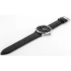 Roamer Valais men's watch set 988833 41 85 05, black dial, silver leather strap