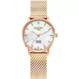 Roamer Valais Diamond women's watch set 989847 49 10 05, rose gold stainless steel strap