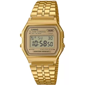 Casio Vintage unisex watch A158WETG-9AEF, gold dial, gold stainless steel strap