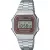 Casio Vintage unisex watch A168WA-5AVES, brown dial, silver stainless steel strap
