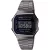 Casio Vintage unisex watch A168WEGG-1BEF, black dial, gray stainless steel strap