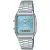 Casio Vintage unisex watch AQ-230A-2A1MQYES, blue dial, silver stainless steel strap