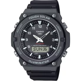 Casio Collection men's watch AQ-S820W-1AVEF, black dial, black plastic strap