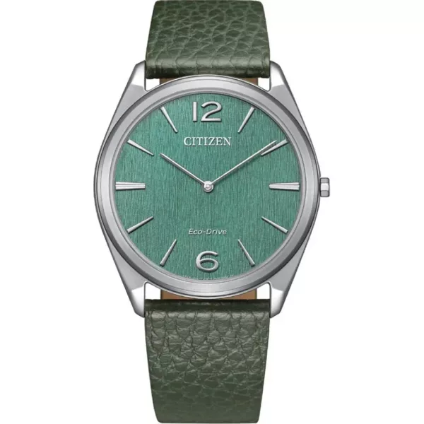Citizen Suratto men's watch AR3120-32X, green dial, green leather strap