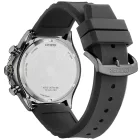 Citizen Chrono men's watch AT2565-05E, gray dial, black silicone strap