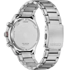 Citizen Chrono men's watch AT2566-88E, black dial, silver stainless steel strap