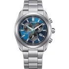 Citizen Titanium men's watch AT2590-59L, blue dial, silver titanium strap