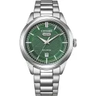 Citizen Elegance Man men's watch AW0151-85X, green dial, silver stainless steel strap