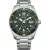 Citizen Sporty men's watch AW1880-55X, green dial, silver stainless steel strap