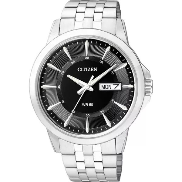 Citizen Elegance Man men's watch BF2011-51E, black dial, silver stainless steel strap