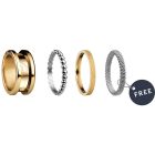 Bering female ring set BICOLOUR-9