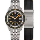 Certina DS Super PH2000M men's watch set C050.607.44.051.02, black dial, silver titanium strap