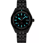 Certina DS Super PH2000M men's watch set C050.607.44.051.02, black dial, silver titanium strap