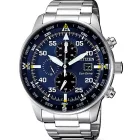 Citizen Elegance men's watch CA0690-88L, blue dial, silver stainless steel strap