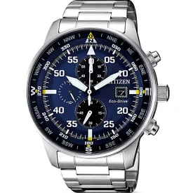 Citizen Elegance men's watch CA0690-88L, blue dial, silver stainless steel strap