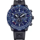 Citizen Promaster Sky men's watch CB5006-02L, blue dial, black silicone strap