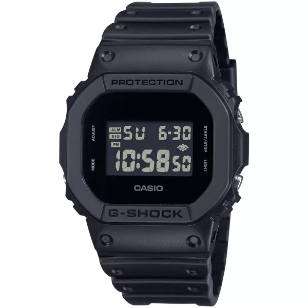 Casio G-Shock men's watch DW-5600UBB-1ER, black dial, black plastic strap