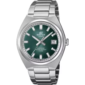 Casio Edifice men's watch EFB-109D-3AVEF, green dial, silver stainless steel strap