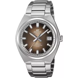 Casio Edifice men's watch EFB-109D-5AVEF, brown dial, silver stainless steel strap