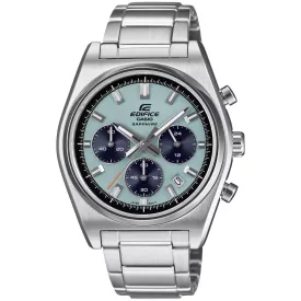 Casio Edifice men's watch EFB-730D-2BVUEF, blue dial, silver stainless steel strap