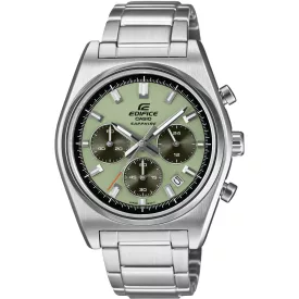Casio Edifice men's watch EFB-730D-3AVUEF, green dial, silver stainless steel strap