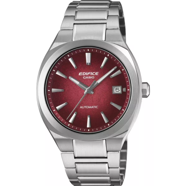Casio Edifice Automatic men's watch EFK-200D-4AER, burgundy dial, silver stainless steel strap